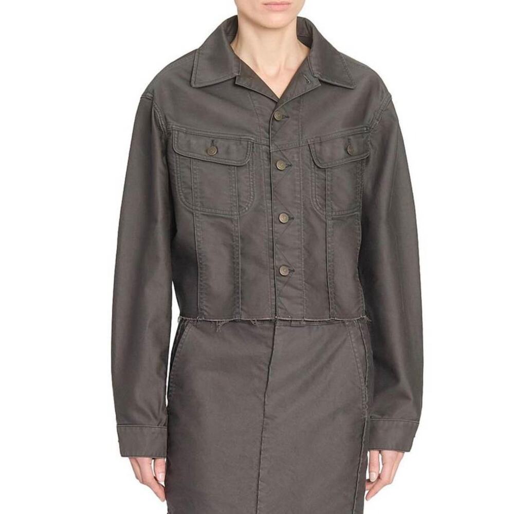Maison Margiela Denim Cropped Jacket in Carbon 36 XS